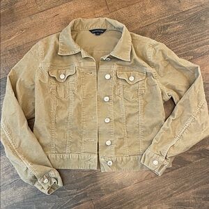 Lands End Corduroy Jacket Tan Size Small 6-8